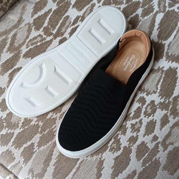 Black Dearfoam Comfort Slip-On Sneakers Sz 9 - Picture 3 of 4